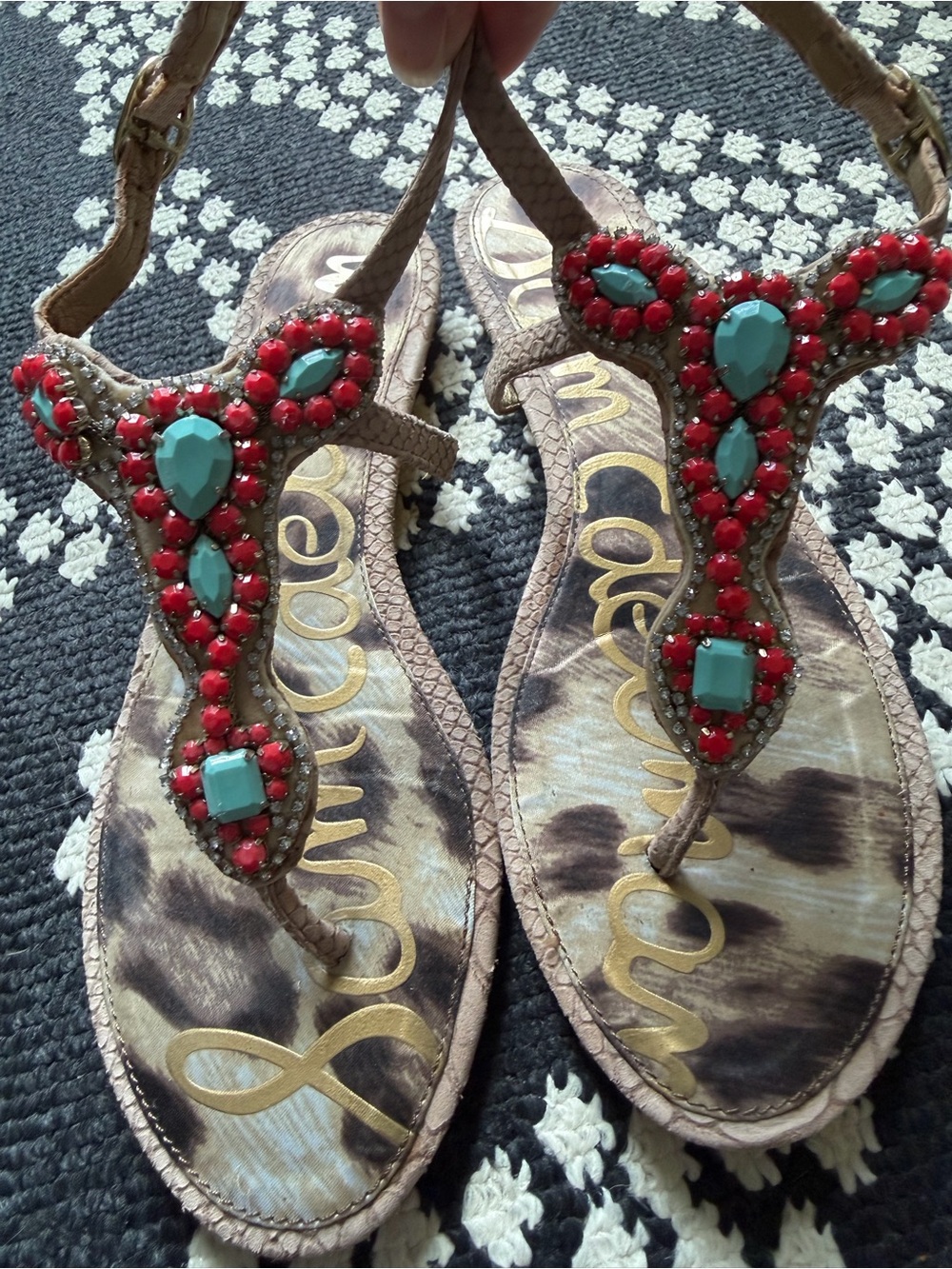Sam Edelman jeweled sandals